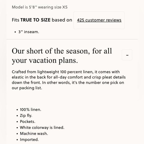 NWT J CREW 3" Harbor short in linen in white - Picture 5 of 6